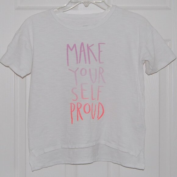 Old Navy Girls Size L (Age: 10-12) White Short Sleeve Cotton T-Shirt - Picture 2 of 6